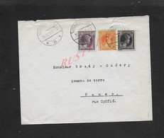 LUXEMBOURG LETTRE SUR TIMBRE OB LUXEMBOURG GARE B POUR NANCY FRANCE : - 1921-27 Charlotte De Face