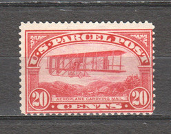 USA 1912 Parcel Stamp Mi 8 MH AIRPLANE - Paquetes & Encomiendas