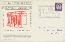 GB SPECIAL EVENT POSTMARKS PHILATELY 1967 The British Philatelic Exhibition Seymour Hall London W.I. - Horseman - Postmark Collection