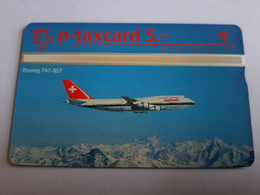 ZWITSERLAND  LANDYS & GYR   SERIE ; 329L  CHF 5,-  BOEING 747/357  SWISSAIR / PLANE      MINT    **11971 ** - Suisse
