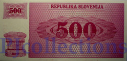 SLOVENIA 500 TOLARJEV 1990 PICK 8s1 SPECIMEN UNC - Slovénie