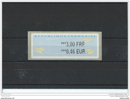 FRANCE - 2000 VIGNETTE 3,00 FRF/0,46 EUR - IMPRESSION EN NOIR ** LUXE - 2000 Type « Avions En Papier »