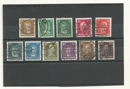 ALLEMAGNE 1926/27 SERIE COMPLETE OBLITEREE N°379 à 389. COTE 25.00 Euros. - Oblitérés