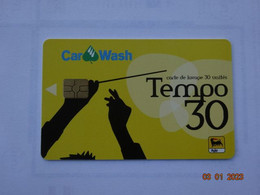 CARTE  A PUCE CHIP CARD LAVAGE AUTO AUTOMOBILE CAR WASH TEMPO 30 AGIP - Car-wash