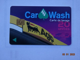 CARTE  A PUCE CHIP CARD LAVAGE AUTO AUTOMOBILE CAR WASH 20 UNITES  AGIP - Car-wash