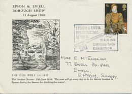 GB SPECIAL EVENT POSTMARKS PHILATELY 1968 Epsom & Ewell Philatelic Society 21th Year Borough Show Exhibition - Cartas & Documentos