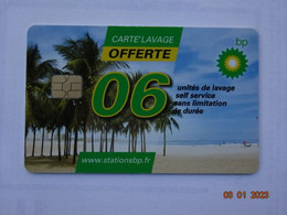 CARTE  A PUCE CHIP CARD LAVAGE AUTO AUTOMOBILE CARTE OFFERTE 06 UNITES LAVAGE BP - Lavage Auto