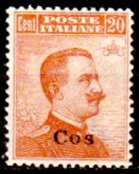 Egeo-OS-283- Coo: Original Stamp And Overprint 1917 (++) MNH - Unwatermark - Quality In Your Opinion. - Aegean (Coo)