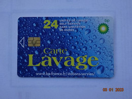 CARTE  A PUCE CHIP CARD LAVAGE AUTO AUTOMOBILE CARTE 24 UNITES LAVAGE BP - Colada De Coche