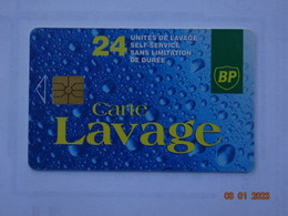 CARTE  A PUCE CHIP CARD LAVAGE AUTO AUTOMOBILE CARTE 24 UNITES LAVAGE BP - Car Wash Cards