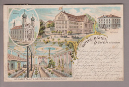 AK CH SZ Lachen A.Zürichsee 1900-11-19 Litho Hotel Bären Gebr. Amstein - Lachen