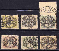 CITTÀ DEL VATICANO VATICAN VATIKAN1945 SEGNATASSE TAXES POSTAGE DUE TASSE PIO XII SERIE COMPLETA COMPLETE SET USATA USED - Strafport