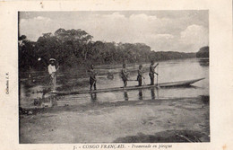 CONGO FRANCAIS PROMENADE EN PIROGUE - Congo Français