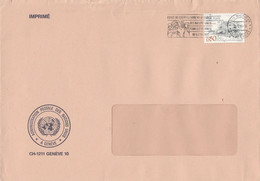 NATIONS UNIES GENEVE LETTRE POUR LA FRANCE 1986 - Lettres & Documents