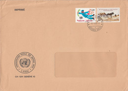 NATIONS UNIES GENEVE AFFRANCHISSEMENT COMPOSE SUR LETTRE POUR LA FRANCE 1985 - Covers & Documents