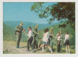 Bulgaria, People's Republic Of Bulgaria, Bulgarian, Border Troops, Pioneers, Dog, Communist Propaganda Postcard (768) - Matériel