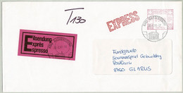 Schweiz 1991, Brief Freistempel / EMA / Meterstamp Express Bassersdorf - Glarus, Nachtaxe - Máquinas De Franquear