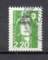 SAINT PIERRE ET MIQUELON N° 552  OBLITERE  COTE  0.50€    MARIANNE DU BICENTENAIRE - Usati