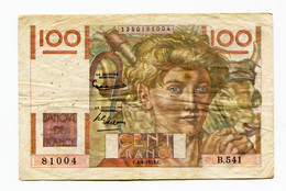 France, 100 Francs, JEUNE PAYSAN, 4-6-1953, N° : B.541-81004, TB (F), F.28.37 - 100 F 1945-1954 ''Jeune Paysan''