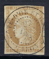 FRANCE Colonies Générales Ca.1871: Le Y&T 11, Sup. Obl. CAD Perlée "Côte D'Or" (Gabon), 2 Petits Clairs, Très Forte Cote - Cérès