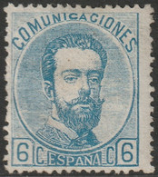 Spain 1872 Sc 179 Espana Ed 119 MH* Partial Gum - Ongebruikt