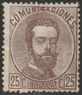 Spain 1872 Sc 184 Espana Ed 124a MH* Partial Gum - Ungebraucht