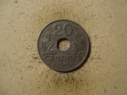 MONNAIE FRANCE 20 CENTIMES 1941 - 20 Centimes