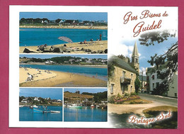 Guidel (56) Plage Bateaux église 2scans 14-09-2017 - Guidel