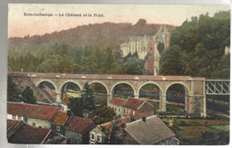 JM03.01 / CPA /  REMOUCHAMPS / LE CHATEAU ET LE PONT ( Colorisée ) - Aywaille