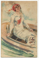 1037 - Jeune Dame Dans Une Barque - Usabal