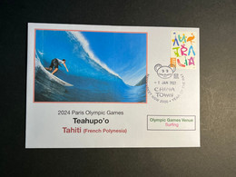 (3 N 2) 2024 France - Paris Olympic Games (1-1-2023) Location - French Polynesia - Tahiti - Surfing - Eté 2024 : Paris