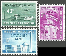 1961 Belgium 1255-1257 Euratom Cooperation - APEC