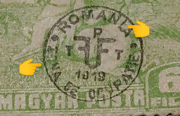 Errors  Romania 1919  Transylvania, Zone Occupation Printed With  Misplaced Overprint PTT Broken And Pasted Letters "i" - Abarten Und Kuriositäten