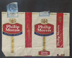 Marquilla De Cigarrillos Philip Morris King Size – Década Del 80 – Origen: Argentina - Cajas Para Tabaco (vacios)