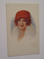 CARTE POSTALE ILLUSTRATEUR HARRISON FISHER-FEMME AVEC CHAPEAU - Fisher, Harrison