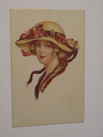 CARTE POSTALE ILLUSTRATEUR HARRISON FISHER-FEMME AVEC CHAPEAU - Fisher, Harrison