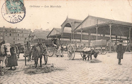 CPA Orleans - Les Marchés - Nouvelles Galeries Parisiennes - Charettes Et Chevaux - - Orleans