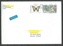SCHWEDEN Sweden 2022 Air Mail Cover To Estonia Butterfly Etc. Interesting Cancel - Cartas & Documentos