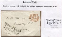 Uniform Penny Post 4MR 1840 NEWINGTON CAUSEWAY - See Scan ! - ...-1840 Voorlopers