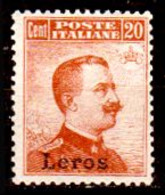 Egeo-OS-290- Lero: Original Stamp And Overprint 1917 (++) MNH - Quality In Your Opinion. - Aegean (Coo)
