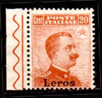 Egeo-OS-291- Lero: Original Stamp And Overprint 1917 (++) MNH - Quality In Your Opinion. - Egée (Coo)