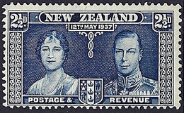 NEW ZEALAND 1937 KGVI 2½d Prussian Blue, Coronation SG600 MNH - Nuovi