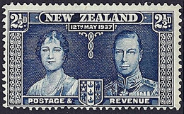 NEW ZEALAND 1937 KGVI 2½d Prussian Blue, Coronation SG600 MNH - Unused Stamps