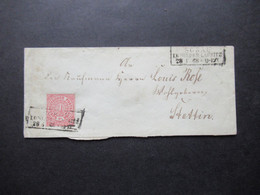 AD NDP 1868 Mi.Nr.4 EF Stempel Ra3 Sorau LD Nieder-Lausitz Kleiner Umschlag Nach Stettin Gesendet Rücks. K1 Ausg. - Lettres & Documents