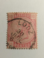 COB 38. 10C Rose.obl Looz Le 30 Juillet 1896 - 1869-1883 Leopold II