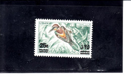 LIBANO  1972 - Yvert  277** MNH - Uccelli -  Soprastampato - Sparrows