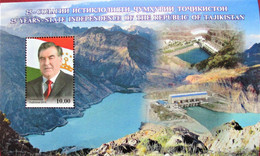 Tajikistan  2016   25 Years - State  Indenpendens   Mountains. Hydroelectric Power Station S/S  MNH - Tajikistan