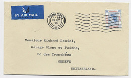 HONG KONG ONE DOLLAR SOLO LETTRE COVER AIR MAIL HONG KONG 13 JLY 1961A TO SUISSE HELVETIA - Cartas & Documentos