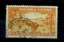 Ref 1585 - Sierra Leone 1944 - 1s3d Orange Fine Used Stamp With Moyamba Postmark For 1954 - Sierra Leone (...-1960)