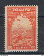 CANADA:  1927  BY  EXPRESS  -  20 C. UNUSED  STAMP  -  YV/TELL. 3 - Entrega Especial/Entrega Inmediata